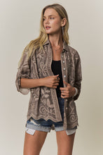 Load image into Gallery viewer, BOHO EMBROIDERED BUTTON-DOWN TOP