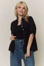 Load image into Gallery viewer, BOHO EMBROIDERED BUTTON-DOWN TOP