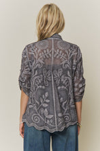 Load image into Gallery viewer, BOHO EMBROIDERED BUTTON-DOWN TOP