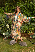 Load image into Gallery viewer, Stay Gold Opera Duster Kimono Robe w/ Rabbits Flowers &amp; Bees
