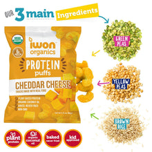 Load image into Gallery viewer, IWON Organics Cheddar Cheese Puffs (5 oz)