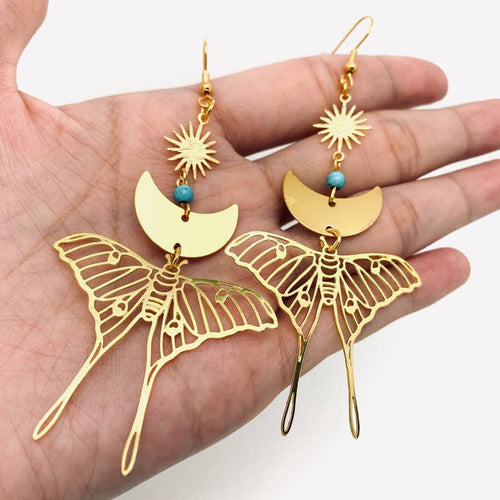 Moon Moth Earrings