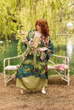 Load image into Gallery viewer, The Daydreamer Goddess Duster Kimono w/ Roses &amp; Rabbits