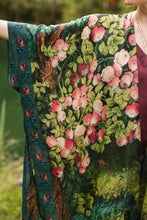 Load image into Gallery viewer, The Daydreamer Goddess Duster Kimono w/ Roses &amp; Rabbits