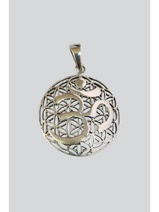 🕉️Om & 🌼Flower of Life Pendant