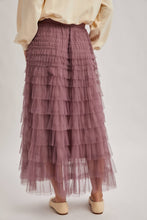Load image into Gallery viewer, RUFFLED TULLE MIDI SKIRT