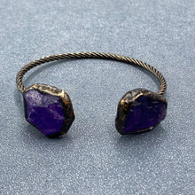 Load image into Gallery viewer, Vintage Natural Stone Retro Adjustable Cuff Bangle