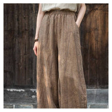 Load image into Gallery viewer, Solid Color Cotton and Linen Lantern Trousers