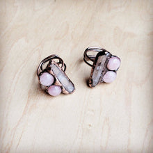 Load image into Gallery viewer, Genuine Rose Quartz Ring in a Copper Setting