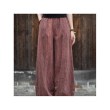 Load image into Gallery viewer, Solid Color Cotton and Linen Lantern Trousers