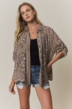 Load image into Gallery viewer, BOHO EMBROIDERED BUTTON-DOWN TOP