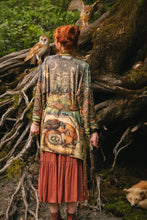 Load image into Gallery viewer, Woodland Wisdom Matinée Duster w/ Florals, Fox &amp; Owl