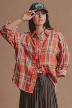 Load image into Gallery viewer, Double Gauze Plaid Oversized Button-Down Shirt