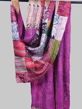 Load image into Gallery viewer, Silk Sari Kantha Throws