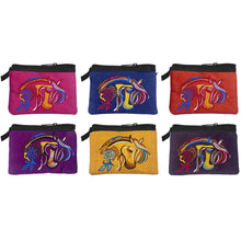 Load image into Gallery viewer, Embroidered Horse Head Farm Art Ecuadorian Coin Purse Pouch