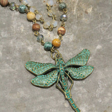 Load image into Gallery viewer, Bohemian Layered Mixed Stone Dragonfly Necklace