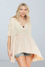 Load image into Gallery viewer, OVERSIZED MINERAL WASHED FLARE TOP