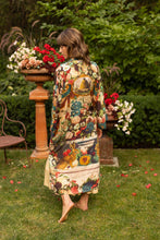 Load image into Gallery viewer, Stay Gold Opera Duster Kimono Robe w/ Rabbits Flowers &amp; Bees