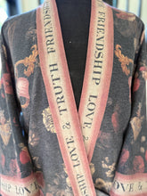 Load image into Gallery viewer, Heart of Gold Fleece Cottage Cardigan Kimono Jacket