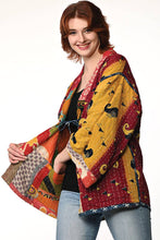 Load image into Gallery viewer, Reversible Cotton Kantha Kimono Jacket