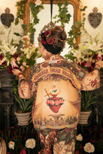 Load image into Gallery viewer, Courage Dear Heart Pixie Duster Crop Kimono w/ Sacred Heart