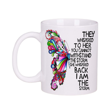 Load image into Gallery viewer, I Am the Storm Women's Inspirational White 11oz Ceramic Coffee Tea Mug Gift Set