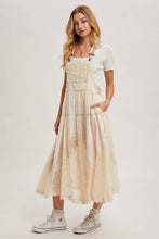 Load image into Gallery viewer, LACE EMBROIDERED TULLE BIB MAXI DRESS WITH LINING