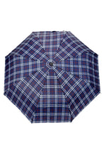 Load image into Gallery viewer, Blue Plaid Manual 8-panel 3-fold Compact Umbrella