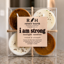 Load image into Gallery viewer, I Am Strong Tealights | Confidence &amp; Empowerment Candles
