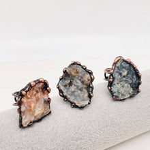 Load image into Gallery viewer, Irregular Natural Agate Rough Stone Adjustable Ring