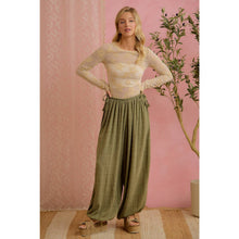 Load image into Gallery viewer, FLORAL EMBROIDERED STRETCH LACE LONG SLEEVE TOP