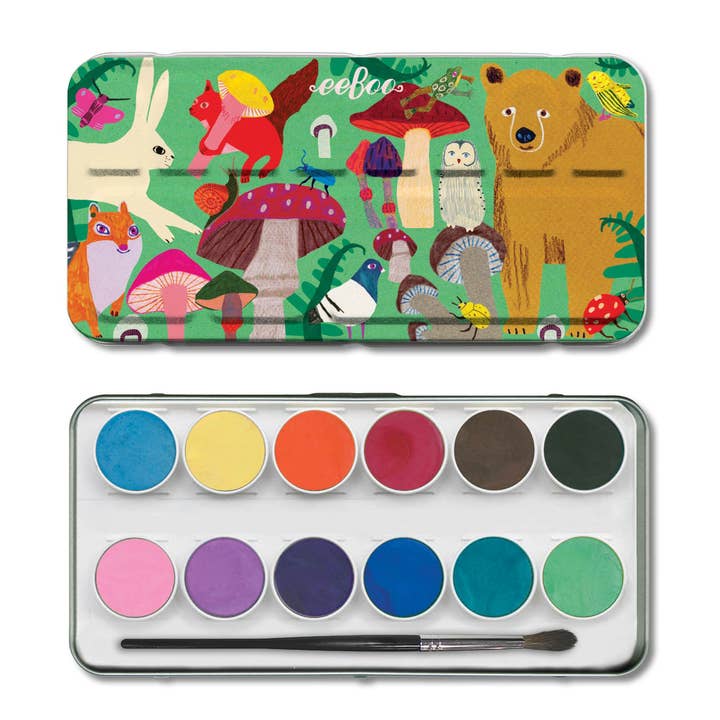 12 Watercolors Tin