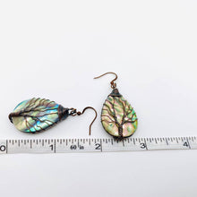 Load image into Gallery viewer, Tree of Life Wrapped Shell Drop-Shaped Charm Earrings