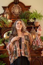 Load image into Gallery viewer, Courage Dear Heart Pixie Duster Crop Kimono w/ Sacred Heart