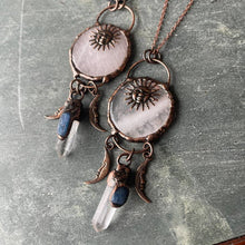 Load image into Gallery viewer, Surya Sun Rose Quartz Necklace