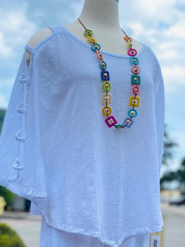 Viki Detailed Cotton Gauze Top