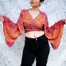 Load image into Gallery viewer, Paisley Bohemian Wrap Top