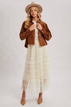 Load image into Gallery viewer, RUFFLED TULLE MIDI SKIRT
