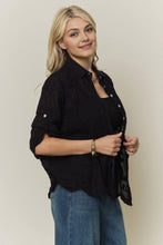 Load image into Gallery viewer, BOHO EMBROIDERED BUTTON-DOWN TOP
