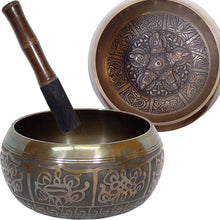 Load image into Gallery viewer, Embossed Singing Bowl Small 5 Dhyani Buddhas (Each)