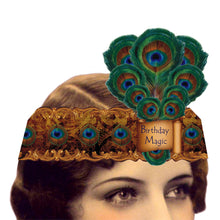 Load image into Gallery viewer, Greeting Card with Tiara, Birthday Magic, Peacock