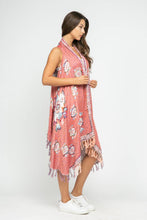 Load image into Gallery viewer, Amber Thick Stitch Embroidered Vest - Rose Watermelon