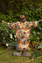 Load image into Gallery viewer, Stay Gold Opera Duster Kimono Robe w/ Rabbits Flowers &amp; Bees