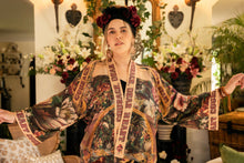Load image into Gallery viewer, Courage Dear Heart Pixie Duster Crop Kimono w/ Sacred Heart