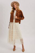 Load image into Gallery viewer, RUFFLED TULLE MIDI SKIRT