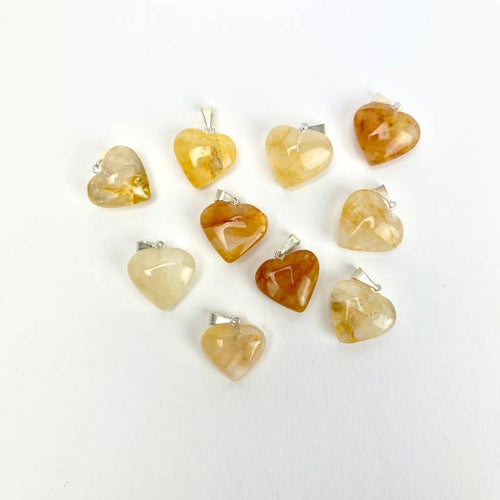 Mini Golden Healer Heart Pendant
