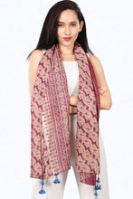 Load image into Gallery viewer, Up-Cycled Silk Sari Tassel Scarves