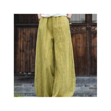 Load image into Gallery viewer, Solid Color Cotton and Linen Lantern Trousers