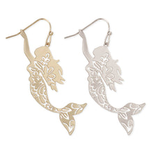 Load image into Gallery viewer, Siren Song Mermaid Flower Earrings