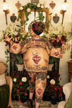 Load image into Gallery viewer, Courage Dear Heart Pixie Duster Crop Kimono w/ Sacred Heart
